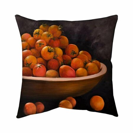 BEGIN HOME DECOR 26 x 26 in. Bowl of Cherry Tomatoes-Double Sided Print Indoor Pillow 5541-2626-GA57